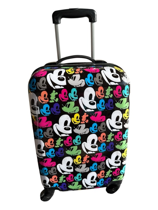 Disney Parks Handbags - Disney Parks Mickey Mouse Pop Art Luggage 20" Hardcover Suitcase Spinner